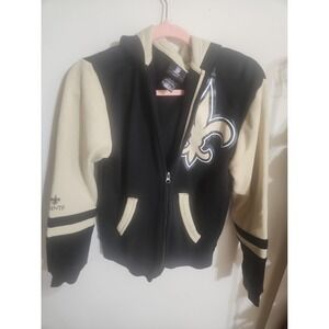 Outerstuff New Orleans Saints Youth XL Hoodie Full-Zip Colorblock Poster Board